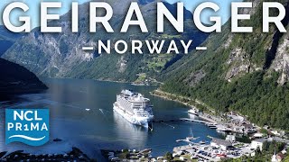 CRUISING GEIRANGER FJORD IN NORWAY  NORWEGIAN PRIMA CRUISE VLOG [upl. by Nathanael]