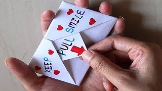 DIY  SURPRISE MESSAGE CARD  Pull Tab Origami Envelope Card  Letter Folding Origami [upl. by Musette]