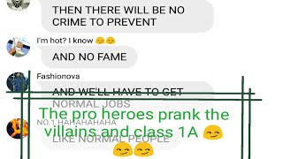 Russian Roulette Mha lyrics prank ft the proheroes The villains invading the group chat series [upl. by Afital]