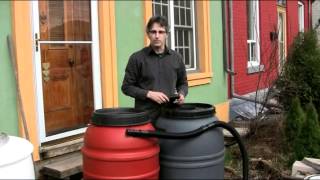 Rain Barrel  Connecting in a Series and Downspout Diverter Demonstration [upl. by Lanta908]