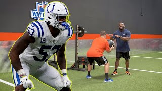 Linebacker Drills How to Improve Stance amp Pursuit like Darius Leonard [upl. by Hillier129]