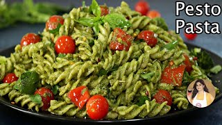 Pasta in Pesto Sauce  How To Make Pesto Pasta  Creamy Pesto Pasta [upl. by Atnamas762]