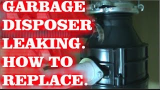 GARBAGE DISPOSAL LEAKING HOW TO REPLACE [upl. by Dloreg]