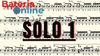 SOLO 1  Charley Wilcoxon  150 rudimental solos  Bateria Online [upl. by Aihsram979]