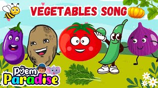 Learn Vegetables in 5 MINUTES with this FUN Song  Poem Paradise  Nursery Rhymes [upl. by Krissie448]