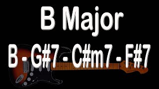 B Major Jazz Backing Track Medium Swing 1 6 2 5 [upl. by Allenotna]