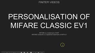 Mifare Classic EV1 UID personalisation options  1 [upl. by Elleivap]