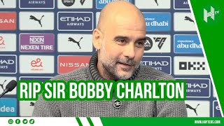 Pep Guardiola pays beautiful tribute to the late Sir Bobby Charlton ❤️ [upl. by Kcaj478]