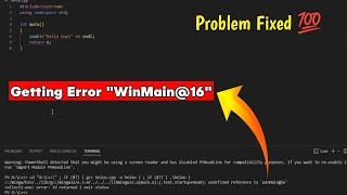 Visual Studio Error Problem Solved 💯 undefined reference to winmain16 visual studio code Solution [upl. by Patten]