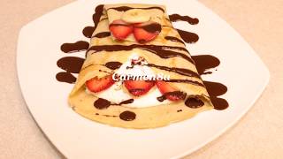 CREPAS DE CREMA Y NUTELLA DULCES Y SALADAS ESTILO8A [upl. by Manolo]