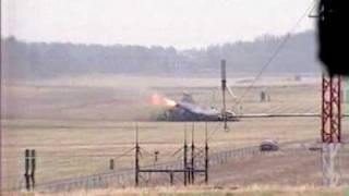 JAS 39 Gripen crash lands [upl. by Bush]