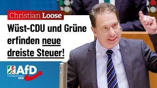 WüstCDU und Grüne erfinden neue dreiste Steuer – Christian Loose AfD [upl. by Archangel]