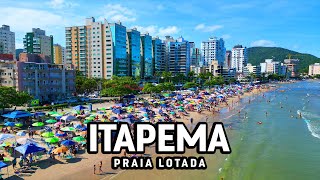 Praia lotada em Itapema  Santa Catarina  Imagens Áreas  Fevereiro2022 [upl. by Bakeman934]