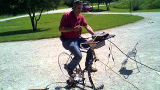 NJ1E John Peddle Bike powered 2M SSB Station Field Day 2011 [upl. by Nalced]