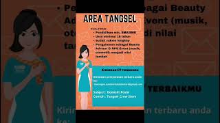 LOKER TERBARU RESMI HARI INI TANGERANG SELATAN LOKER loker [upl. by Tormoria695]