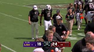 Gamecocks QB LaNorris Sellers shaken up exits to locker room at halftime  ESPN College Football [upl. by Bart186]