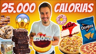 25000 CALORIAS  O Desafio MAIOR DIA DO LIXO DO YOUTUBE Especial 25 mil inscritos [upl. by Eiznikam]