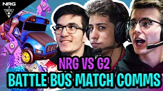 NRG and G2 Pros Use Battle Bus In Actual Rocket League Match Comms  Squishy Garrett JSTN Sizz [upl. by Alliuqal576]