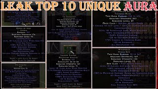 Diablo 2 Resurrected  Leak Top 10 Unique Aura [upl. by Princess423]