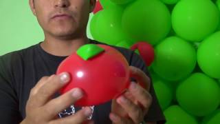 Como hacer una manzana con globos  41 [upl. by Dasteel]