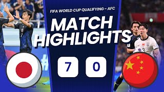 Japan 70 China PR  FIFA World Cup Qualifying  AFC Asian Qualifiers [upl. by Ecertap]