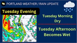 Portland Weather Steady Rain Tuesday PM Commute [upl. by Esinehs]