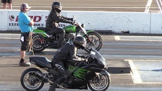 Harley vs Kawasaki Ninja  motorcycles racing [upl. by Aluin16]