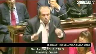 Di Pietro demolisce Berlusconi 3 Agosto 2011 [upl. by Pozzy276]