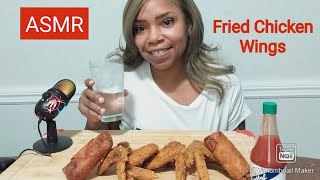 ASMR FRIED CHICKEN WINGS MUKBANG smackingsounds crunchy [upl. by Amalberga526]