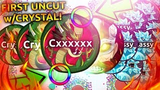 FIRST Agario UNCUT w Crystal  Huge Popsplit Doublesplit 30k Bait amp More [upl. by Lapo]