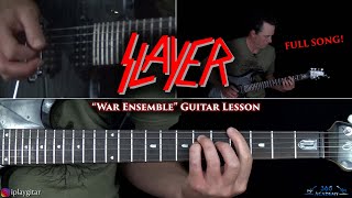 War Ensemble Guitar Lesson FULL SONG  Slayer [upl. by Dubois]