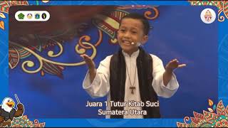 LUAR BIASA Juara Tutur Kitab Suci dari Sumatera Utara pada Lomba Pesparani IIIJakarta [upl. by Sherman]