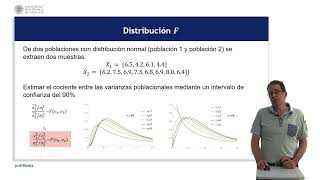 Distribución F de FisherSnedecor estimación de la relación de varianzas   UPV [upl. by Mourant]