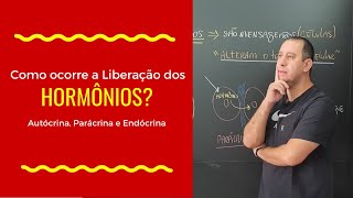 Como Ocorre a Liberação dos Hormônios Autócrina Parácrina e Endócrina [upl. by Geraldina]