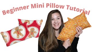 How To Sew Miniature Throw Pillows  Easy Small Throw Pillow Tutorial For Beginner Level Sewers [upl. by Wilbur]