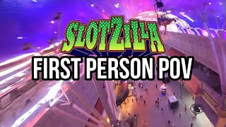 Slotzilla Zipline First Person POV on Fremont Street in Las Vegas Nevada  Fremont Street Experience [upl. by Htebzile]