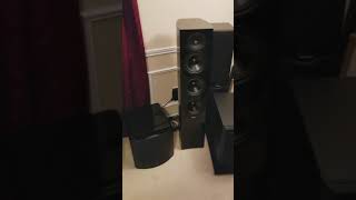 Quick demo Emotiva Revel and SVS subs 2 channel audio [upl. by Sarajane498]