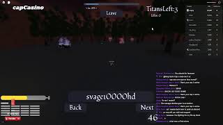 Grinding Female Titan With Yall LIVE  Untitled Attack On Titan [upl. by Ylurt]