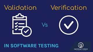 Validation vs Verification  Software Testing [upl. by Walker915]