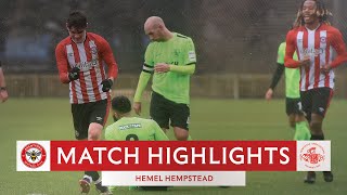 Match Highlights Brentford B 2 Hemel Hempstead Town 0 [upl. by Nylhsa]