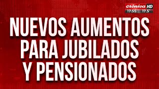 Nuevos aumentos para jubilados y pensionados [upl. by Millburn796]