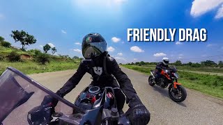 Duke 790 Vs Modified CBR 650R Friendly Drag [upl. by Lail]