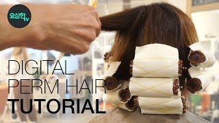 K Beauty Digital Perm Tutorial for Extremely Damaged Hair 손상모 디지털펌デジタルパーマ 시술 전과정요상한TV [upl. by Jacklyn]