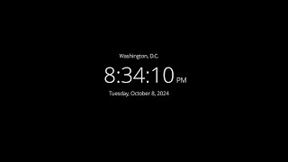 🔴 LIVE  Clock  Time in Washington DC now  LIVE Washington DC  what time is it now [upl. by Navetse85]