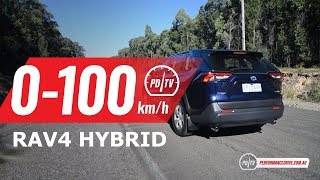 2019 Toyota RAV4 Hybrid 0100kmh amp engine sound [upl. by Duyne982]