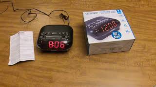 How to Set the Alarm Nelsonic NLC695 Alarm Clock [upl. by Todd770]