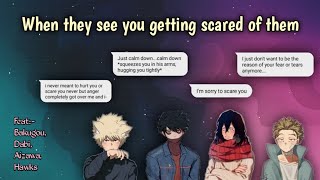 MHA x yn  When they see you getting scared of them  Texting story [upl. by Auberta656]