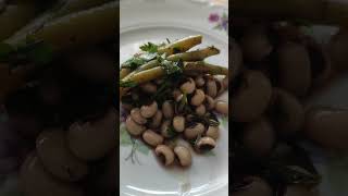 Healthy and Light Salad with BlackEyed Peas and String Beans food healthydiet recipe lowsugar [upl. by Ronoel]