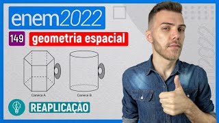 ENEM 2022  Q149  Um novo produto denominado bolo de caneca no microond  GEOMETRIA ESPACIAL [upl. by Aryahay]