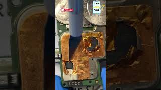 Encountering HeatResistant Adhesive on ICs During Smartphone Repairs gmbrepairshop shorts [upl. by Avril]